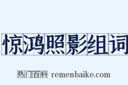 惊鸿照影组词是什么意思的图片